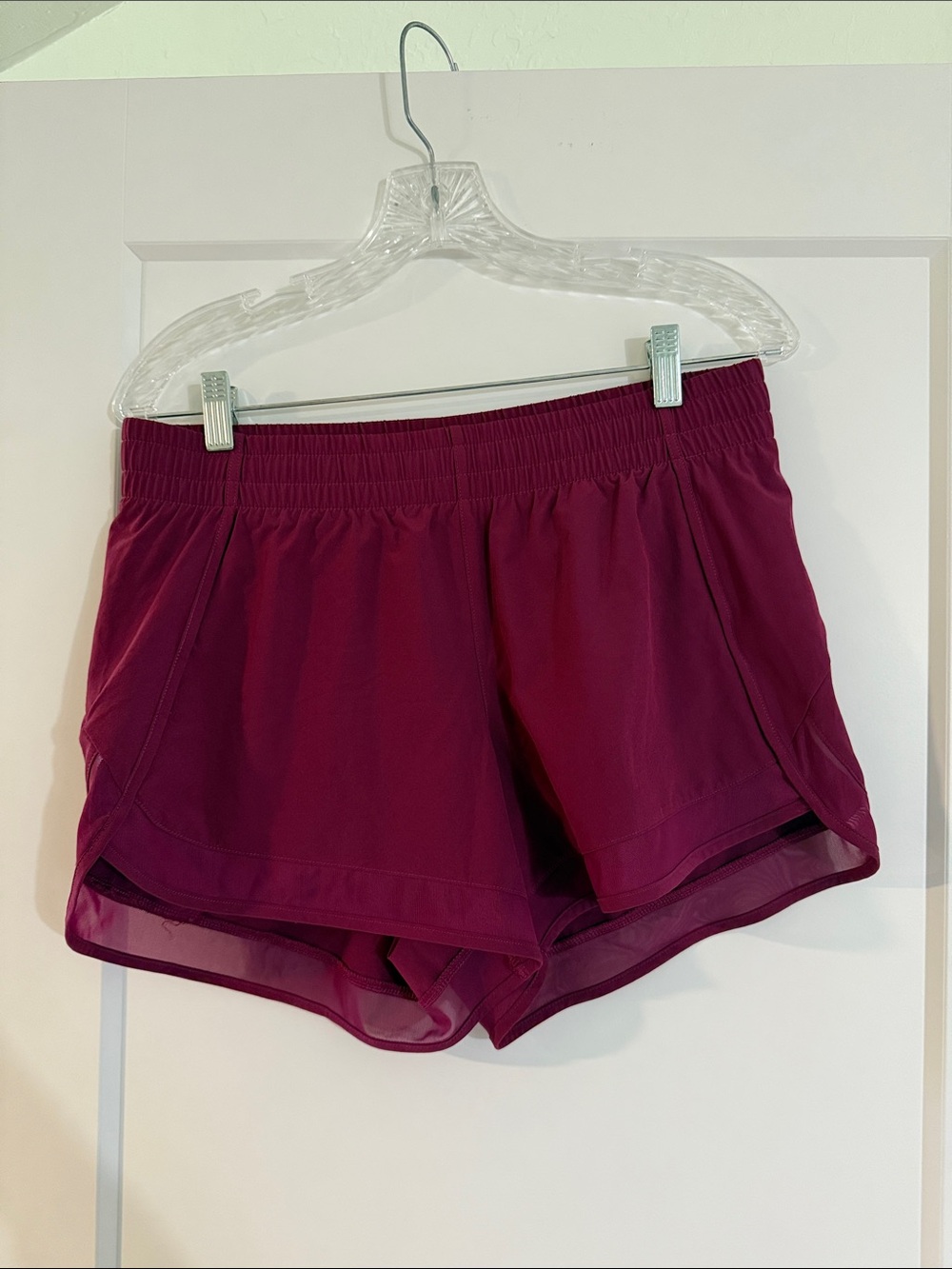 Athleta Wine Athletic Running Shorts, 4inch